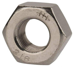 Value Collection - 1/2-20 UNF Stainless Steel Right Hand Heavy Hex Nut - 7/8" Across Flats, 31/64" High, Uncoated - Americas Industrial Supply