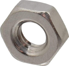 Value Collection - 1/4-20 UNC Stainless Steel Right Hand Hex Jam Nut - 7/16" Across Flats, 5/32" High, Uncoated - Americas Industrial Supply