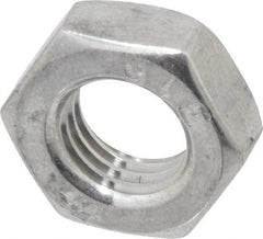 Value Collection - 5/16-24 UNF Stainless Steel Right Hand Hex Jam Nut - 1/2" Across Flats, 3/16" High, Uncoated - Americas Industrial Supply