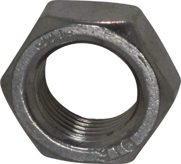 Value Collection - 3/4-16 UNF Stainless Steel Right Hand Hex Jam Nut - 1-1/8" Across Flats, 27/64" High, Uncoated - Americas Industrial Supply