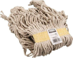 Rubbermaid - 1" Yellow Head Band, Small Cotton Loop End Mop Head - 4 Ply, Side Loading Connection, Use for General Purpose - Americas Industrial Supply