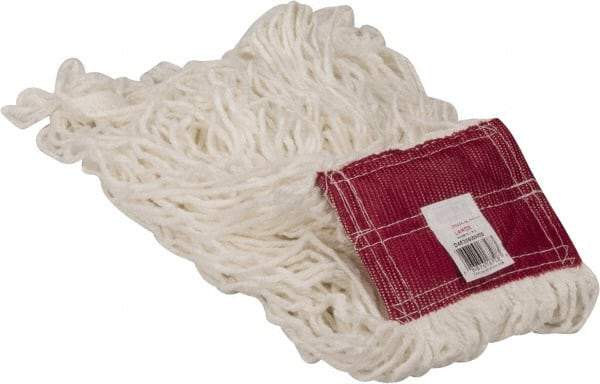Rubbermaid - 5" Red Head Band, Large Rayon Loop End Mop Head - 4 Ply, Use for Finishing - Americas Industrial Supply
