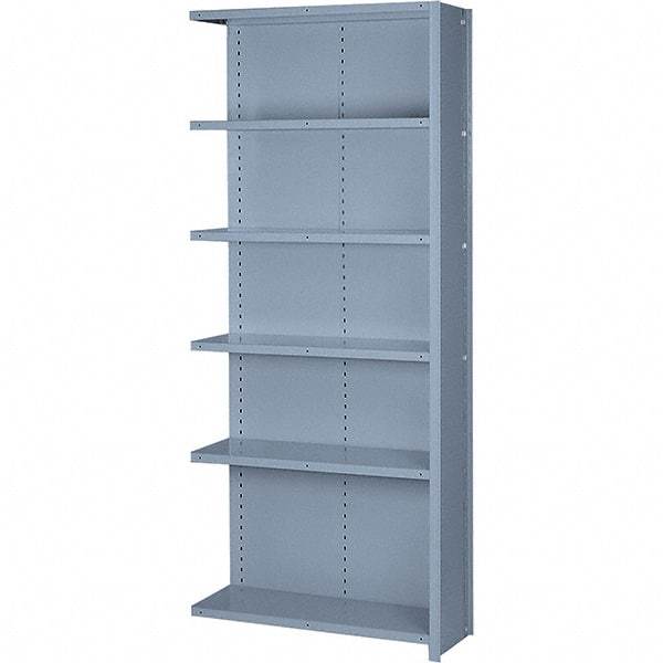 Lyon - 6 Shelf, 600 Lb. Capacity, Closed Shelving Add-On Unit - 36 Inch Wide x 18 Inch Deep x 84 Inch High, Gray - Americas Industrial Supply