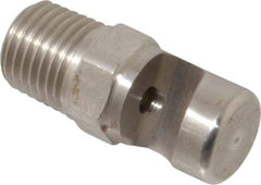 Bete Fog Nozzle - 1/4" Pipe, 145° Spray Angle, Grade 303 Stainless Steel, Extra Wide Fan Nozzle - Male Connection, 6.96 Gal per min at 100 psi, 5/32" Orifice Diam - Americas Industrial Supply