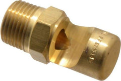 Bete Fog Nozzle - 1/2" Pipe, 145° Spray Angle, Brass, Extra Wide Fan Nozzle - Male Connection, 37.9 Gal per min at 100 psi, 3/8" Orifice Diam - Americas Industrial Supply