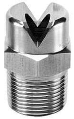 Bete Fog Nozzle - 1/2" Pipe, 120° Spray Angle, Grade 303 Stainless Steel, Standard Fan Nozzle - Male Connection, 9.49 Gal per min at 100 psi, 0.186" Orifice Diam - Americas Industrial Supply