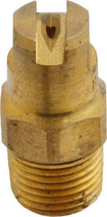 Bete Fog Nozzle - 1/8" Pipe, 65° Spray Angle, Brass, Standard Fan Nozzle - Male Connection, 0.79 Gal per min at 100 psi, 0.057" Orifice Diam - Americas Industrial Supply