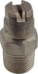 Bete Fog Nozzle - 1/8" Pipe, 65° Spray Angle, Grade 303 Stainless Steel, Standard Fan Nozzle - Male Connection, 0.79 Gal per min at 100 psi, 0.057" Orifice Diam - Americas Industrial Supply