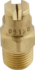 Bete Fog Nozzle - 1/8" Pipe, 120° Spray Angle, Brass, Standard Fan Nozzle - Male Connection, 0.79 Gal per min at 100 psi, 0.057" Orifice Diam - Americas Industrial Supply