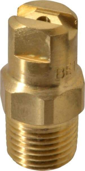 Bete Fog Nozzle - 1/8" Pipe, 30° Spray Angle, Brass, Standard Fan Nozzle - Male Connection, 1.26 Gal per min at 100 psi, 0.072" Orifice Diam - Americas Industrial Supply