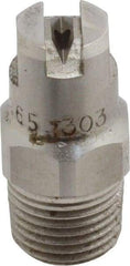 Bete Fog Nozzle - 1/8" Pipe, 65° Spray Angle, Grade 303 Stainless Steel, Standard Fan Nozzle - Male Connection, 1.26 Gal per min at 100 psi, 0.072" Orifice Diam - Americas Industrial Supply