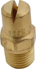 Bete Fog Nozzle - 1/8" Pipe, 120° Spray Angle, Brass, Standard Fan Nozzle - Male Connection, 3.16 Gal per min at 100 psi, 0.109" Orifice Diam - Americas Industrial Supply