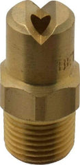 Bete Fog Nozzle - 1/8" Pipe, 65° Spray Angle, Brass, Standard Fan Nozzle - Male Connection, 4.74 Gal per min at 100 psi, 0.141" Orifice Diam - Americas Industrial Supply