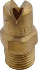 Bete Fog Nozzle - 1/8" Pipe, 65° Spray Angle, Brass, Standard Fan Nozzle - Male Connection, 6.32 Gal per min at 100 psi, 5/32" Orifice Diam - Americas Industrial Supply