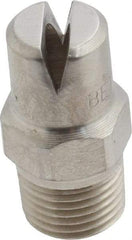 Bete Fog Nozzle - 1/8" Pipe, 120° Spray Angle, Grade 303 Stainless Steel, Standard Fan Nozzle - Male Connection, 6.32 Gal per min at 100 psi, 5/32" Orifice Diam - Americas Industrial Supply
