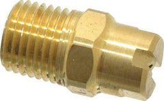Bete Fog Nozzle - 1/4" Pipe, 30° Spray Angle, Brass, Standard Fan Nozzle - Male Connection, 0.79 Gal per min at 100 psi, 0.057" Orifice Diam - Americas Industrial Supply