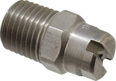 Bete Fog Nozzle - 1/4" Pipe, 30° Spray Angle, Grade 303 Stainless Steel, Standard Fan Nozzle - Male Connection, 0.79 Gal per min at 100 psi, 0.057" Orifice Diam - Americas Industrial Supply