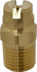 Bete Fog Nozzle - 1/4" Pipe, 65° Spray Angle, Brass, Standard Fan Nozzle - Male Connection, 0.79 Gal per min at 100 psi, 0.057" Orifice Diam - Americas Industrial Supply