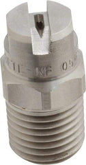 Bete Fog Nozzle - 1/4" Pipe, 65° Spray Angle, Grade 303 Stainless Steel, Standard Fan Nozzle - Male Connection, 0.79 Gal per min at 100 psi, 0.057" Orifice Diam - Americas Industrial Supply