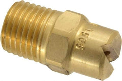 Bete Fog Nozzle - 1/4" Pipe, 65° Spray Angle, Brass, Standard Fan Nozzle - Male Connection, 2.37 Gal per min at 100 psi, 3/32" Orifice Diam - Americas Industrial Supply