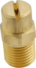 Bete Fog Nozzle - 1/4" Pipe, 90° Spray Angle, Brass, Standard Fan Nozzle - Male Connection, 2.37 Gal per min at 100 psi, 3/32" Orifice Diam - Americas Industrial Supply