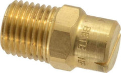 Bete Fog Nozzle - 1/4" Pipe, 120° Spray Angle, Brass, Standard Fan Nozzle - Male Connection, 2.37 Gal per min at 100 psi, 3/32" Orifice Diam - Americas Industrial Supply