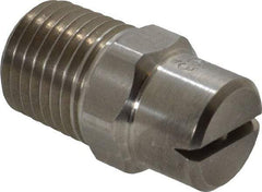 Bete Fog Nozzle - 1/4" Pipe, 120° Spray Angle, Grade 303 Stainless Steel, Standard Fan Nozzle - Male Connection, 2.37 Gal per min at 100 psi, 3/32" Orifice Diam - Americas Industrial Supply