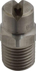 Bete Fog Nozzle - 1/4" Pipe, 65° Spray Angle, Grade 303 Stainless Steel, Standard Fan Nozzle - Male Connection, 4.74 Gal per min at 100 psi, 0.141" Orifice Diam - Americas Industrial Supply