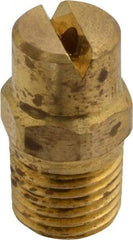 Bete Fog Nozzle - 1/4" Pipe, 90° Spray Angle, Brass, Standard Fan Nozzle - Male Connection, 4.74 Gal per min at 100 psi, 0.141" Orifice Diam - Americas Industrial Supply