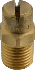 Bete Fog Nozzle - 1/4" Pipe, 120° Spray Angle, Brass, Standard Fan Nozzle - Male Connection, 4.74 Gal per min at 100 psi, 0.141" Orifice Diam - Americas Industrial Supply