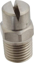Bete Fog Nozzle - 1/4" Pipe, 120° Spray Angle, Grade 303 Stainless Steel, Standard Fan Nozzle - Male Connection, 6.32 Gal per min at 100 psi, 5/32" Orifice Diam - Americas Industrial Supply