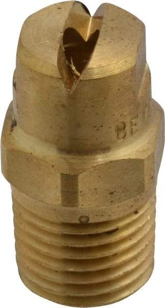 Bete Fog Nozzle - 1/4" Pipe, 90° Spray Angle, Brass, Standard Fan Nozzle - Male Connection, 7.91 Gal per min at 100 psi, 0.172" Orifice Diam - Americas Industrial Supply