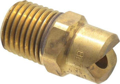 Bete Fog Nozzle - 1/4" Pipe, 30° Spray Angle, Brass, Standard Fan Nozzle - Male Connection, 11.1 Gal per min at 100 psi, 0.203" Orifice Diam - Americas Industrial Supply