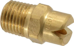 Bete Fog Nozzle - 1/4" Pipe, 90° Spray Angle, Brass, Standard Fan Nozzle - Male Connection, 11.1 Gal per min at 100 psi, 0.203" Orifice Diam - Americas Industrial Supply