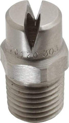 Bete Fog Nozzle - 1/4" Pipe, 120° Spray Angle, Grade 303 Stainless Steel, Standard Fan Nozzle - Male Connection, 11.1 Gal per min at 100 psi, 0.203" Orifice Diam - Americas Industrial Supply