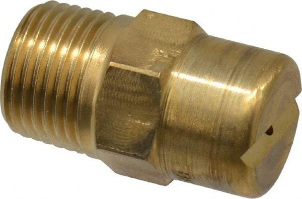 Bete Fog Nozzle - 3/8" Pipe, 30° Spray Angle, Brass, Standard Fan Nozzle - Male Connection, 1.58 Gal per min at 100 psi, 0.08" Orifice Diam - Americas Industrial Supply