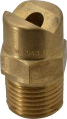 Bete Fog Nozzle - 1/2" Pipe, 30° Spray Angle, Brass, Standard Fan Nozzle - Male Connection, 23.7 Gal per min at 100 psi, 19/64" Orifice Diam - Americas Industrial Supply