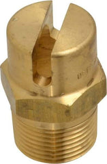 Bete Fog Nozzle - 3/4" Pipe, 120° Spray Angle, Brass, Standard Fan Nozzle - Male Connection, 63.2 Gal per min at 100 psi, 1/2" Orifice Diam - Americas Industrial Supply