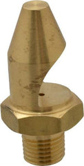 Bete Fog Nozzle - 1/4" Pipe, 50° Spray Angle, Brass, High Impact - Narrow Fan Nozzle - Male Connection, 1.58 Gal per min at 100 psi, 0.078" Orifice Diam - Americas Industrial Supply