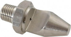 Bete Fog Nozzle - 1/4" Pipe, 50° Spray Angle, Grade 303 Stainless Steel, High Impact - Narrow Fan Nozzle - Male Connection, 1.58 Gal per min at 100 psi, 0.078" Orifice Diam - Americas Industrial Supply