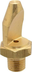 Bete Fog Nozzle - 1/4" Pipe, 50° Spray Angle, Brass, High Impact - Narrow Fan Nozzle - Male Connection, 6.33 Gal per min at 100 psi, 0.141" Orifice Diam - Americas Industrial Supply