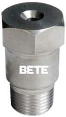 Bete Fog Nozzle - 1/2" Pipe, 60° Spray Angle, Grade 316 Stainless Steel, Full Cone Nozzle - Male Connection, N/R Gal per min at 100 psi, 3/16" Orifice Diam - Americas Industrial Supply