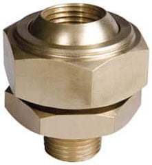 Bete Fog Nozzle - 1/2" Pipe, 40 to 70° Spray Angle, Grade 303 Stainless Steel, Adjustable Swivel Joint Nozzle - For Use With Bete - Nozzles Where Alignment of The Spray Direction is Required - Americas Industrial Supply