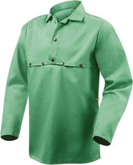 Steiner - Size XL, Flame Resistant, Cape Sleeves & Bib - Sateen Cotton, 9 oz, Green - Americas Industrial Supply