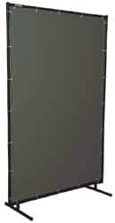 Steiner - 8 Ft. Wide x 6 Ft. High x 3/4 Inch Thick, Cotton Duck Portable Welding Screen Kit - Olive - Americas Industrial Supply