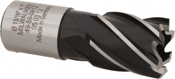 Milwaukee Tool - 13/16" Diam x 1" Deep High Speed Steel Annular Cutter - Americas Industrial Supply