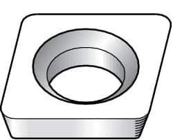 Kennametal - CDHB1.20.61 Grade KC5025 Carbide Turning Insert - TiAlN Finish, 80° Diamond, 5/32" Inscr Circle, 0.04 Thick, 1/64" Corner Radius - Americas Industrial Supply