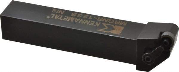 Kennametal - MRGN, Right Hand Cut, 15° Lead Angle, 3/4" Shank Height x 3/4" Shank Width, Negative Rake Indexable Turning Toolholder - 4-1/2" OAL, RN..32 Insert Compatibility, Series Kenloc - Americas Industrial Supply