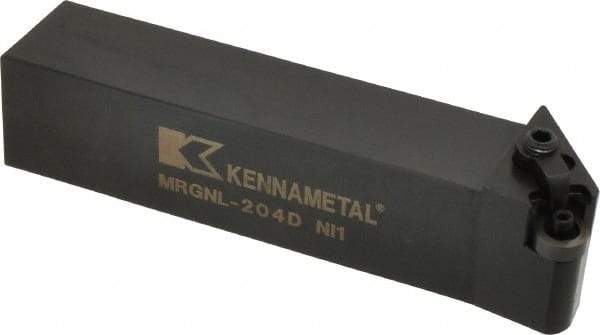 Kennametal - MRGN, Left Hand Cut, 15° Lead Angle, 1-1/4" Shank Height x 1-1/4" Shank Width, Negative Rake Indexable Turning Toolholder - 6" OAL, RN..43 Insert Compatibility, Series Kenloc - Americas Industrial Supply