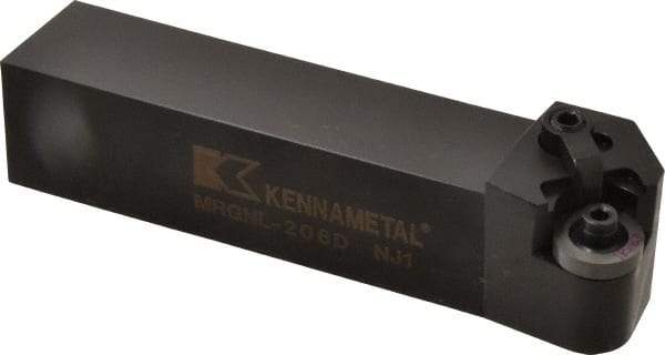 Kennametal - MRGN, Left Hand Cut, 15° Lead Angle, 1-1/4" Shank Height x 1-1/4" Shank Width, Negative Rake Indexable Turning Toolholder - 6" OAL, RN..64 Insert Compatibility, Series Kenloc - Americas Industrial Supply